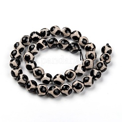 Tibetan Style Turtle Back Pattern dZi Beads&nbsp;X-G-H1453-1