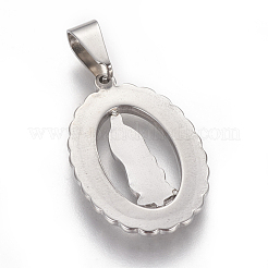 304 Stainless Steel Rhinestone Pendants&nbsp;STAS-F210-08P-A