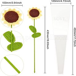 Cotton Knitting Artificial Flower&nbsp;AJEW-WH0013-50