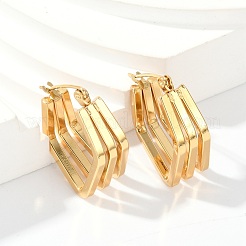 201 Stainless Steel Hoop Earrings&nbsp;LS-EJEW-Q026-18G