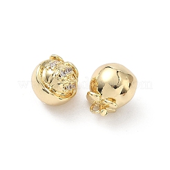Brass Micro Pave Cubic Zirconia Pendants&nbsp;KK-L260-22G