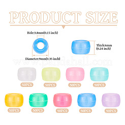 450Pcs 9 Colors Transparent & Luminous Plastic Beads&nbsp;KY-TA0001-35