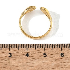 304 Stainless Steel Cuff Open Rings for Women&nbsp;RJEW-L341-05B-G