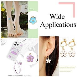 25Pcs 5 Styles Alloy Enamel Pendants&nbsp;ENAM-YW0004-27B