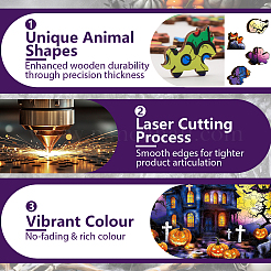 DIY Wooden Assembly Animal Toys Kits for Boys and Girls&nbsp;AJEW-WH0344-0167