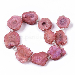 Electroplated Natural Quartz Beads Strands&nbsp;G-R461-04G