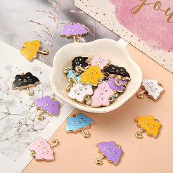 30Pcs 6 Colors Alloy Enamel Pendants&nbsp;ENAM-CJ0002-65