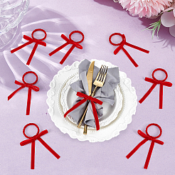 Velvet Bowknot Napkin Rings&nbsp;AJEW-WH0077-173