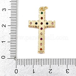 Brass Micro Pave Cubic Zirconia Pendants&nbsp;KK-S526-06G-B