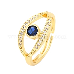 Brass Micro Pave Cubic Zirconia Rings for Women&nbsp;RJEW-U047-27G