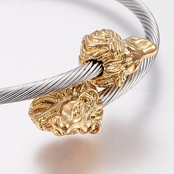 304 Stainless Steel Torque Bangles&nbsp;BJEW-H570-05GP