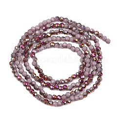 Electroplate Glass Beads Stradns&nbsp;EGLA-H114-01C
