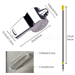 Tarnish Resistant 304 Stainless Steel Whistles&nbsp;DIY-WH0344-027