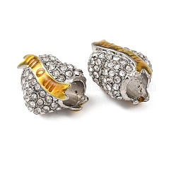 Mother's Day Alloy Rhinestone European Beads&nbsp;PALLOY-K014-03P
