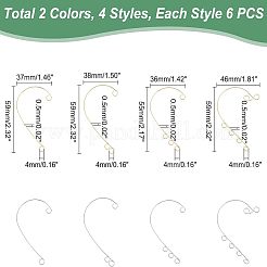 48Pcs 8 Style 316 Stainless Steel Ear Cuff Findings&nbsp;STAS-UN0038-18