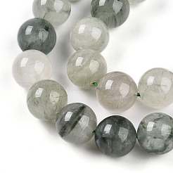 Natural Green Rutilated Quartz Round Beads Strands&nbsp;G-T140-10mm-02