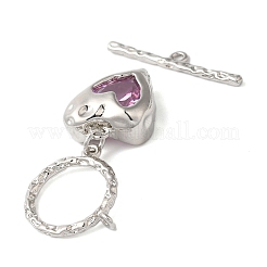 Brass Toggle Clasps&nbsp;KK-N254-90P