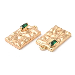 Brass Micro Pave Cubic Zirconia Pendants&nbsp;KK-C028-30G