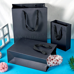 15Pcs 3 Sizes Rectangle Paper Gift Storage Tote Bags with Handle&nbsp;ABAG-TA0001-73B