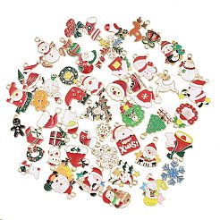 Christmas Alloy Enamel Pendants&nbsp;ENAM-G234-01H