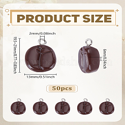 50Pcs Resin Pendants&nbsp;CRES-LP0001-08