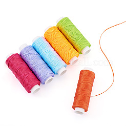 6 Rolls 6 Colors Flat Waxed Polyester Cords&nbsp;YC-TA0001-08A