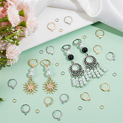 80Pcs 2 Color 304 Stainless Steel Leverback Earring Findings&nbsp;STAS-SP0001-17