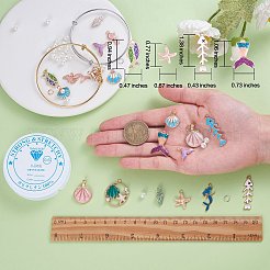 DIY Ocean Theme Bracelet Bangle Making Kit&nbsp;DIY-SZ0009-35