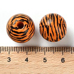 Printed Wood European Beads&nbsp;WOOD-Z002-06A