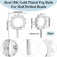 20Pcs Brass Micro Pave Cubic Zirconia Peg Bails&nbsp;KK-BBC0020-31P