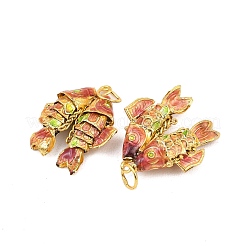 Brass Cloisonne Pendants&nbsp;KK-P251-A01-G-03