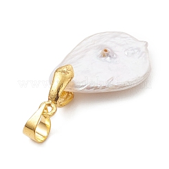Natural Baroque Keshi Pearl Pendants&nbsp;PALLOY-JF05017