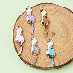 5Pcs 5 Colors Eco-Friendly Alloy Enamel Pendants&nbsp;ENAM-YW0003-57