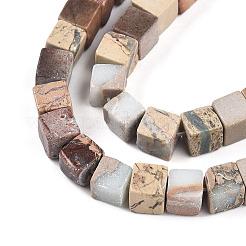 Natural Aqua Terra Jasper Beads Strands&nbsp;G-T140-43A