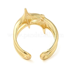 Brass Open Cuff Ring&nbsp;RJEW-Q805-08G