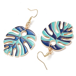 Leaf Alloy Enamel Dangle Earrings&nbsp;EJEW-JE06184