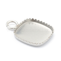 Non-Tarnish 304 Stainless Steel Pendant Cabochon Settings&nbsp;X-STAS-H143-29P