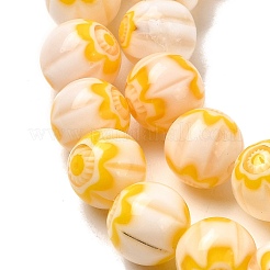 Round Millefiori Glass Beads Strands&nbsp;LK-P002-25