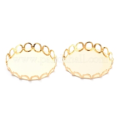 304 Stainless Steel Cabochon Settings&nbsp;STAS-Y001-09C-G