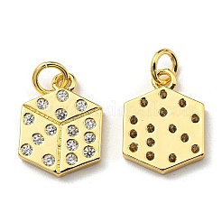 Brass with Cubic Zirconia Pendants&nbsp;KK-K341-19B-G