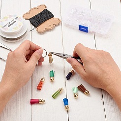 60Pcs 30 Colors Faux Suede Tassel Pendant Decorations&nbsp;FIND-YW0001-13LG