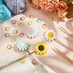 Sunflower Silicone Knitting Needle Point Protectors&nbsp;DIY-NB0010-91