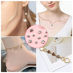 108Pcs 18 Styles Tibetan Style Zinc Alloy Spacer Beads&nbsp;FIND-CA0006-43