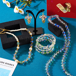 2 Strands Electroplate Transparent Glass Bead Strands&nbsp;EGLA-TA0001-34B
