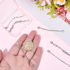 6Pcs 6 Styles 304 Stainless Steel End with Chains&nbsp;FIND-BM0001-68