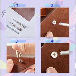 30 Sets 2 Style Alloy Rivets Set&nbsp;PALLOY-GF0001-07