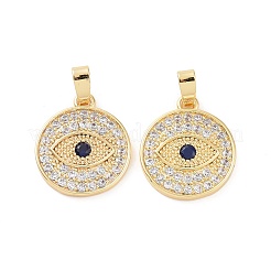 Brass Micro Pave Cubic Zirconia Pendants&nbsp;KK-E068-VC461