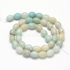 Oval Natural Flower Amazonite Bead Strands&nbsp;G-P106-16