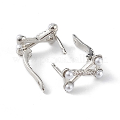 Brass Criss Cross Hoop Earring Findings&nbsp;ZIRC-L097-056P