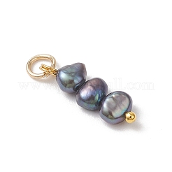 Dyed Natural Baroque Keshi Pearl Two Sides Polished Pendants&nbsp;PALLOY-JF04814-01